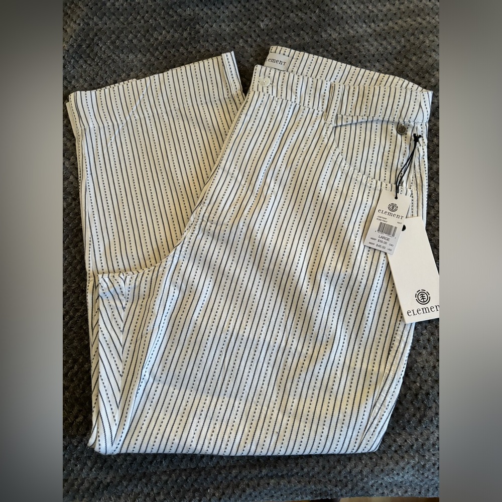 NWT ELEMENTS white RUMI pants Large MRSP $45